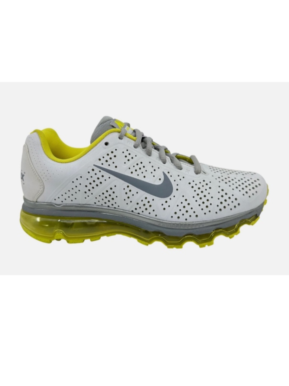 Nike Air Max+ 2011 White, Stealth Gray, Yellow - Women's Size: 5.5